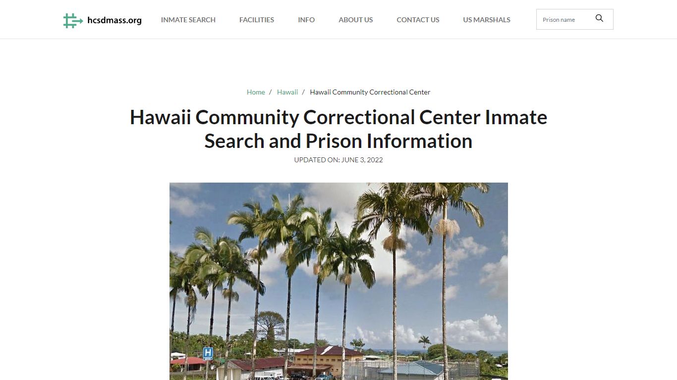 Hawaii Community Correctional Center Inmate Search ...