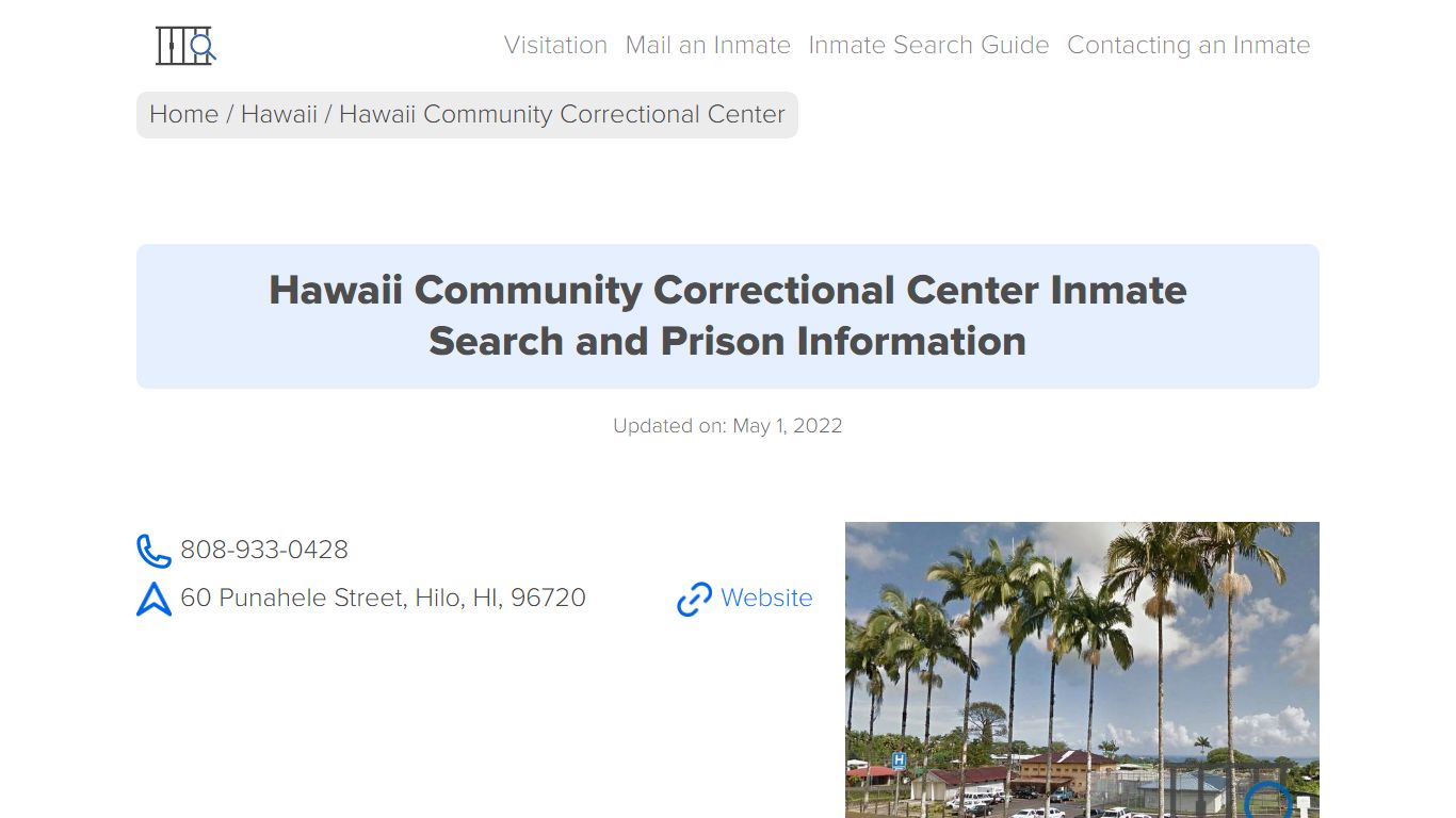 Hawaii Community Correctional Center Inmate Search ...